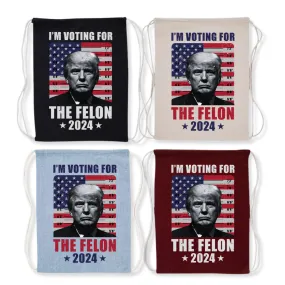 I'm Voting for the Felon Drawstring Bag (4 Colors)