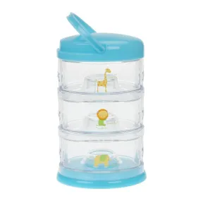 Innobaby 3 Tier Stackable Blue Zoo Animals 3層透明嬰兒零食奶粉格