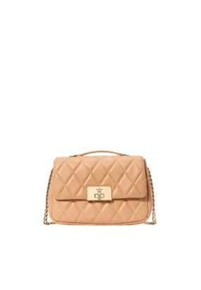 Kate Spade Carey Quilted Small Flap Crossbody Bag In Tiramisu KJ949