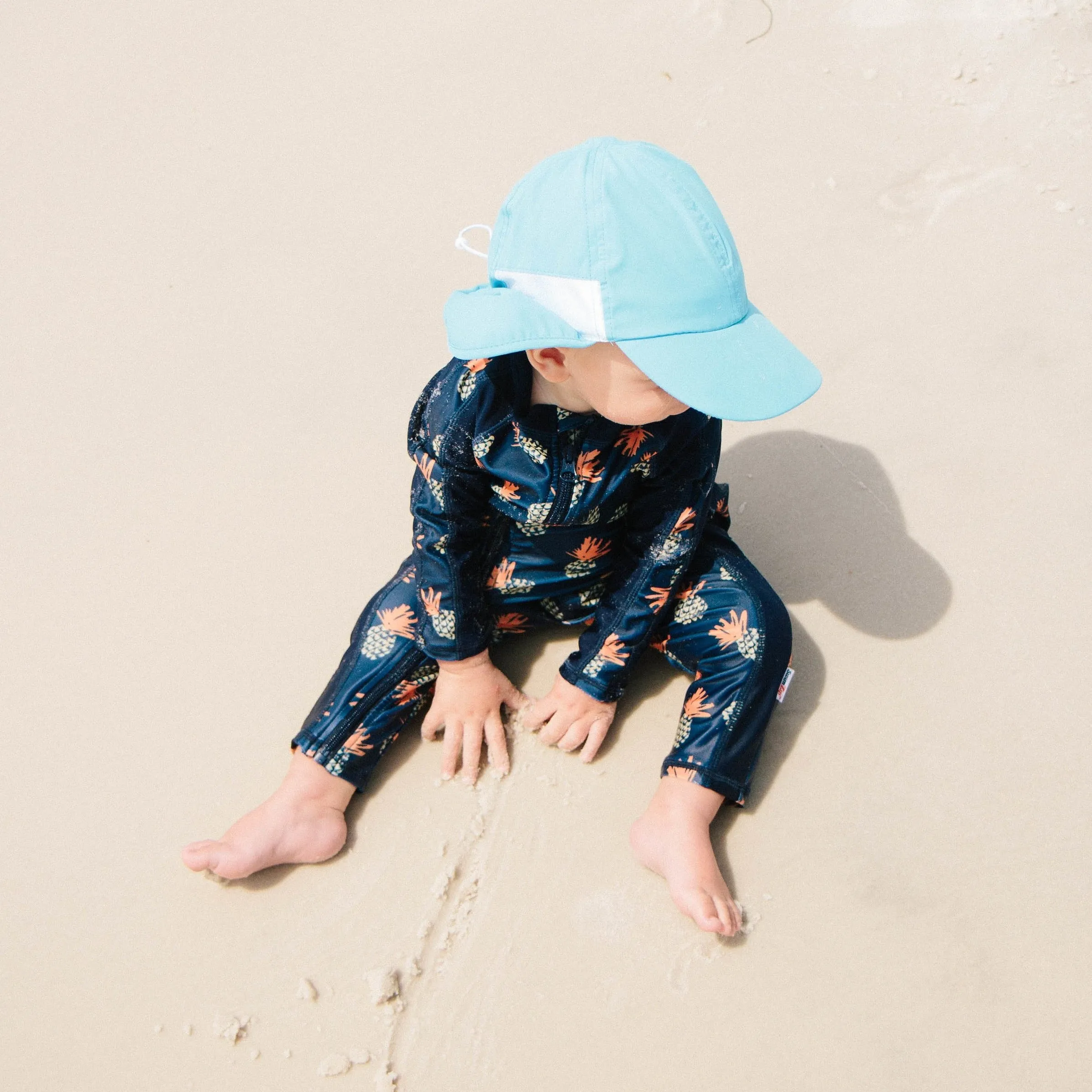 Kids Flap Hat | Aqua