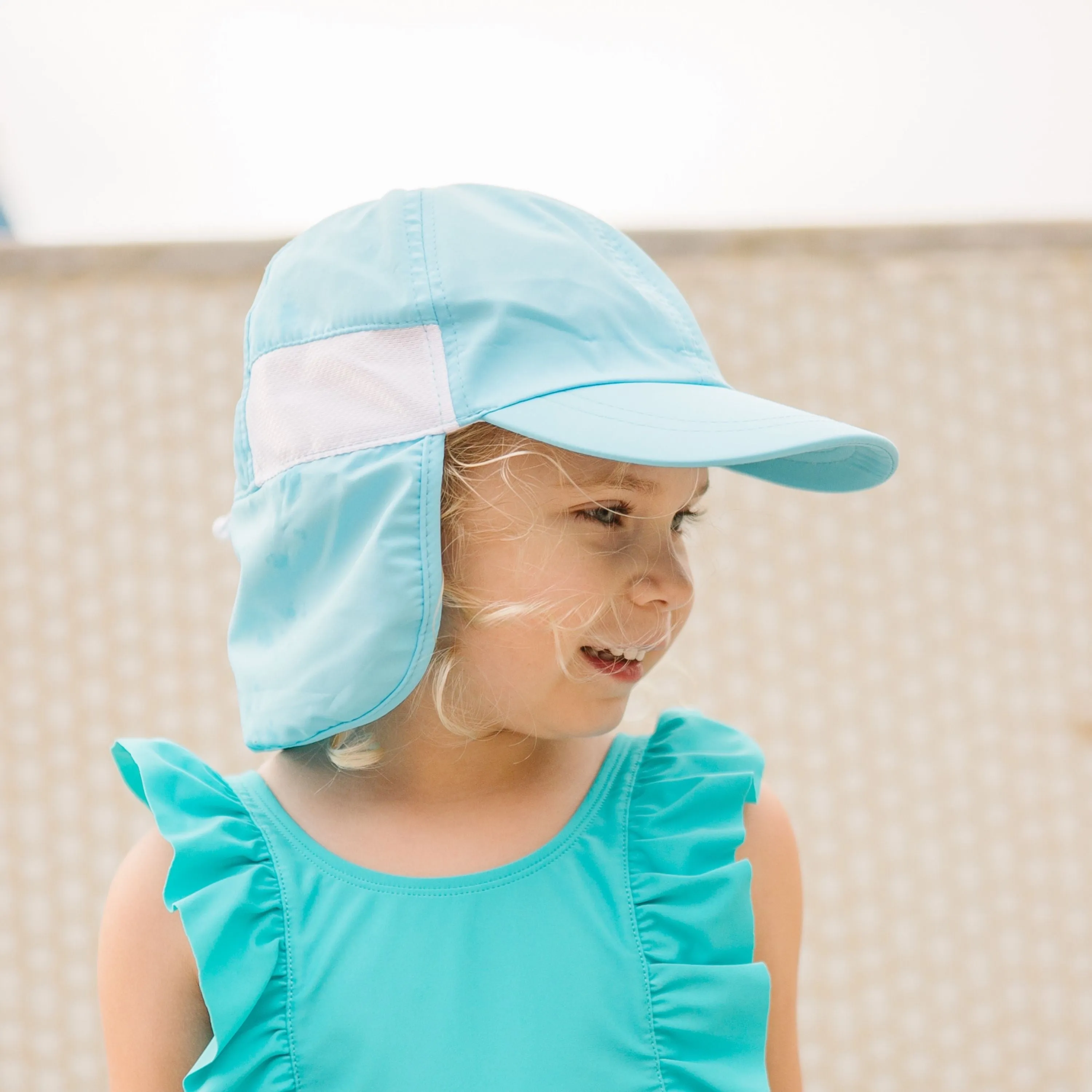 Kids Flap Hat | Aqua