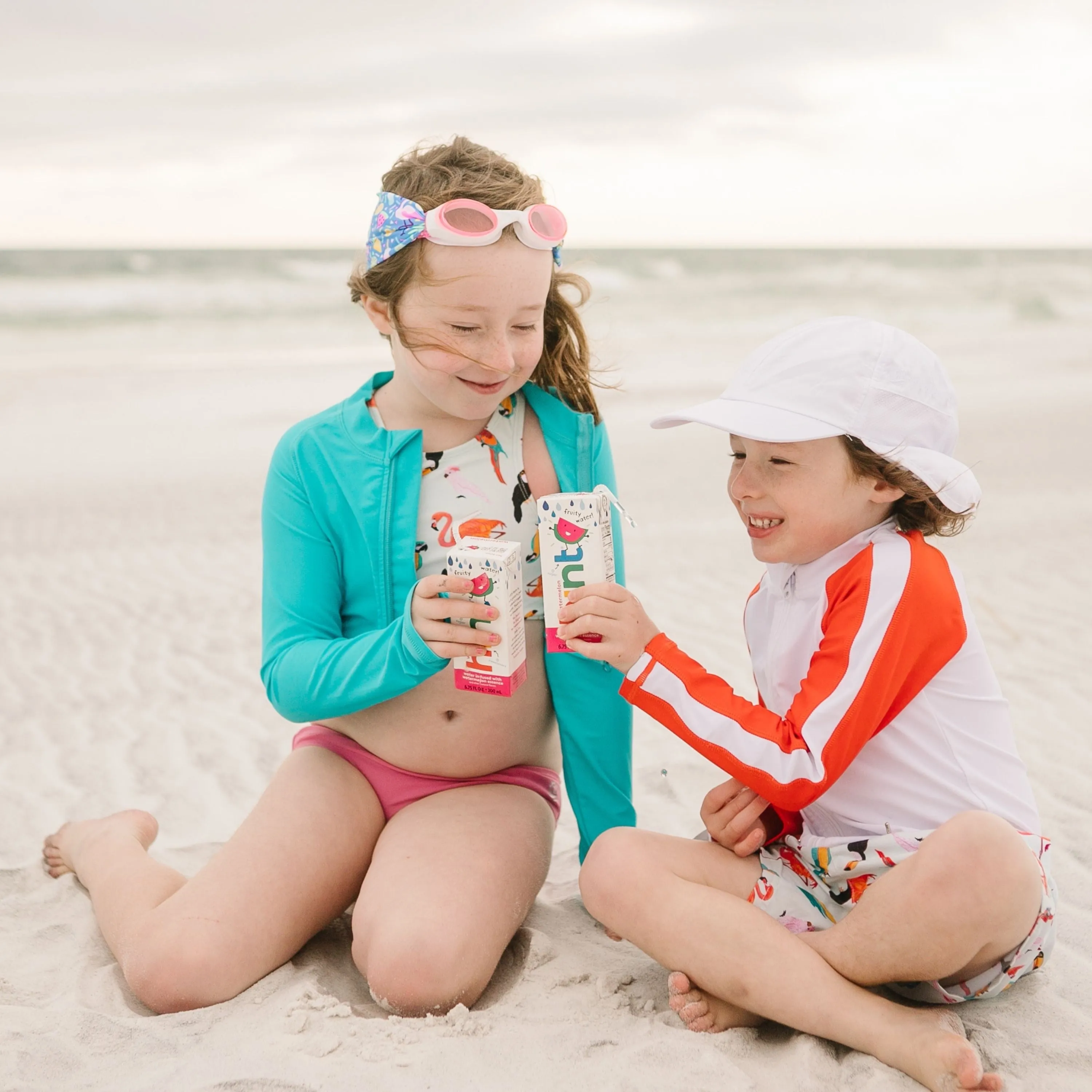 Kids Flap Hat | White