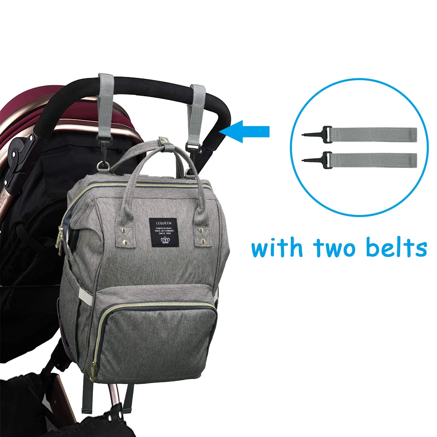 Large Capacity USB Mom Baby Diaper Backpack