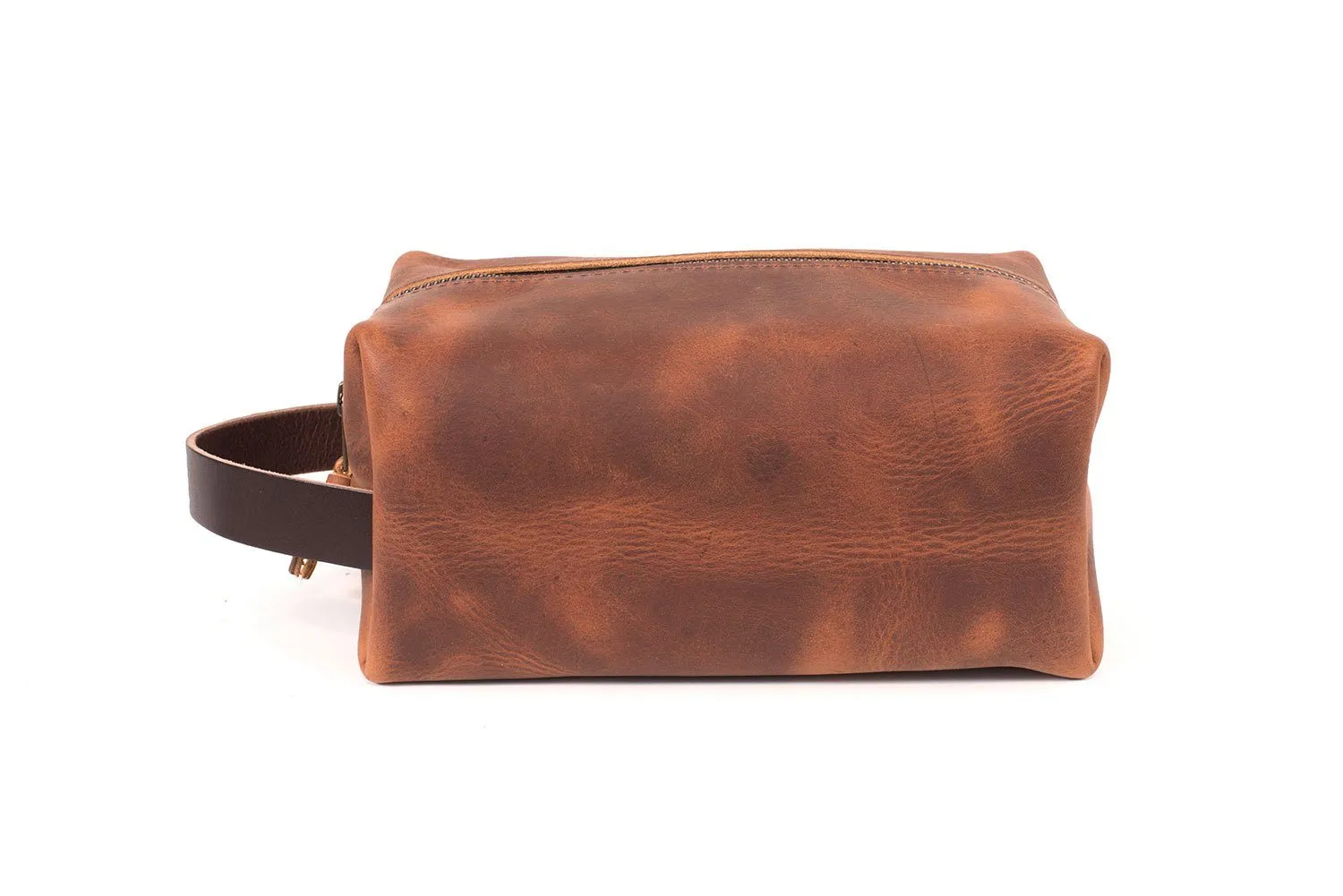 LEATHER SHAVE KIT | LEATHER TOILETRY BAG | LEATHER DOPP KIT - IN STOCK