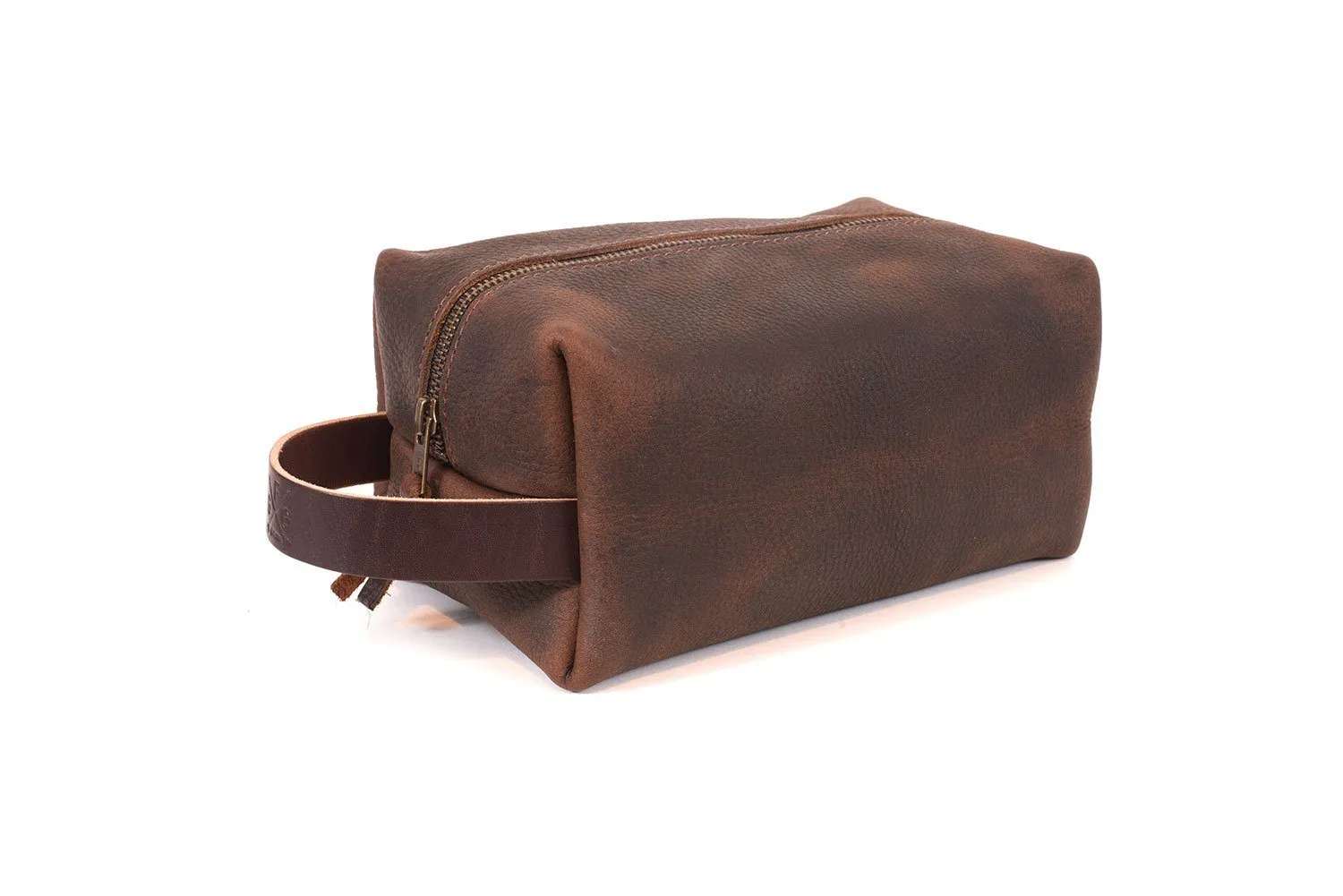 LEATHER SHAVE KIT | LEATHER TOILETRY BAG | LEATHER DOPP KIT - IN STOCK