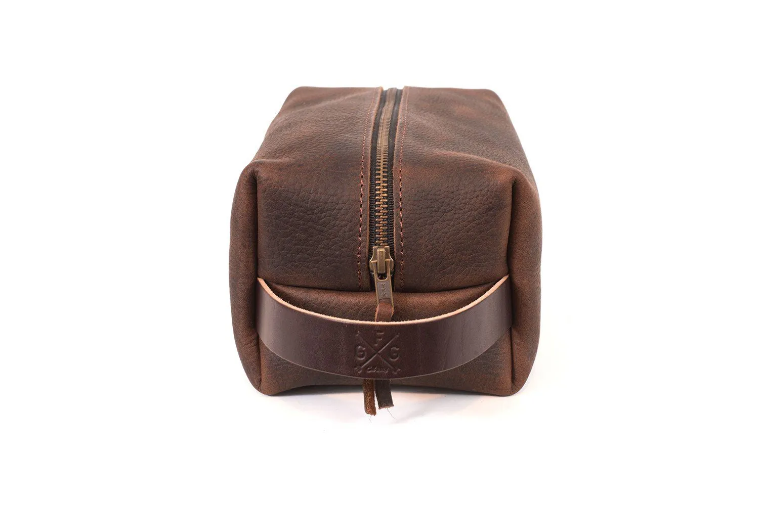 LEATHER SHAVE KIT | LEATHER TOILETRY BAG | LEATHER DOPP KIT - IN STOCK