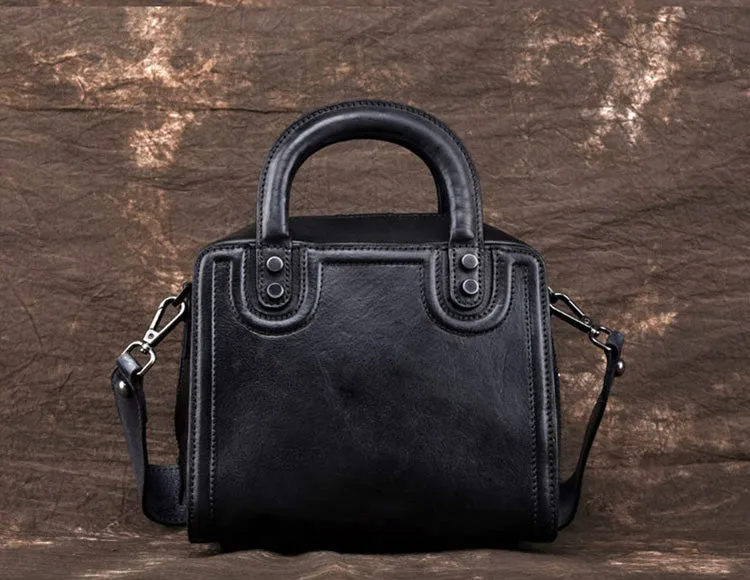 Leather Women Cube Bag Leather Handbags Crossbody Bags for Women