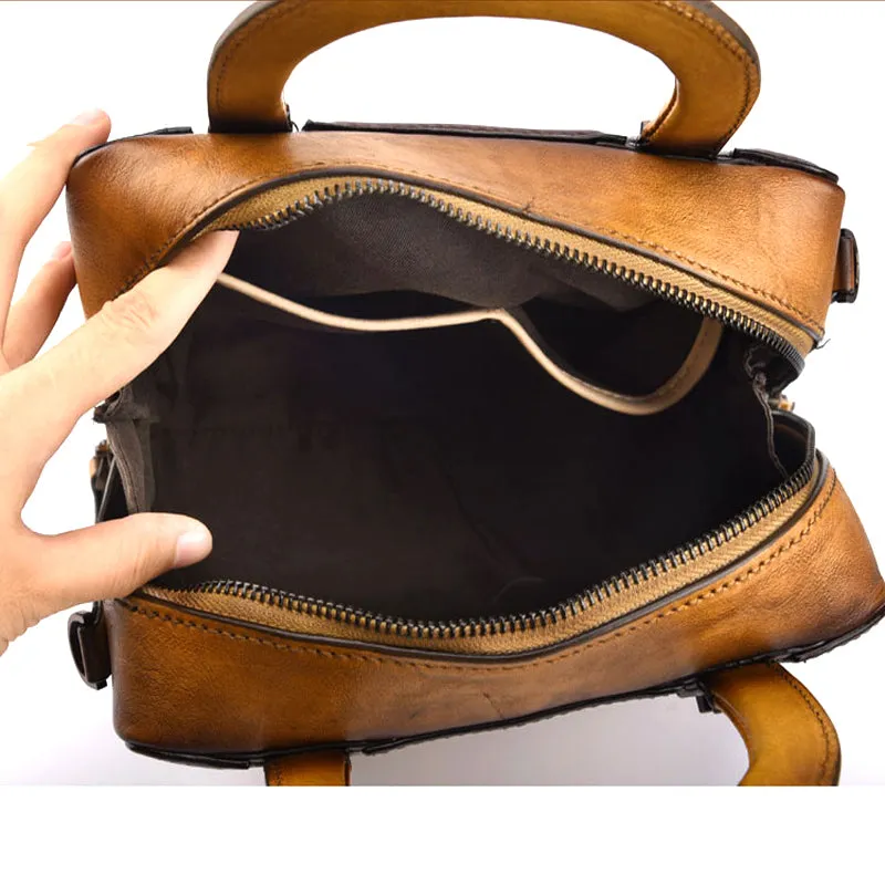 Leather Women Cube Bag Leather Handbags Crossbody Bags for Women