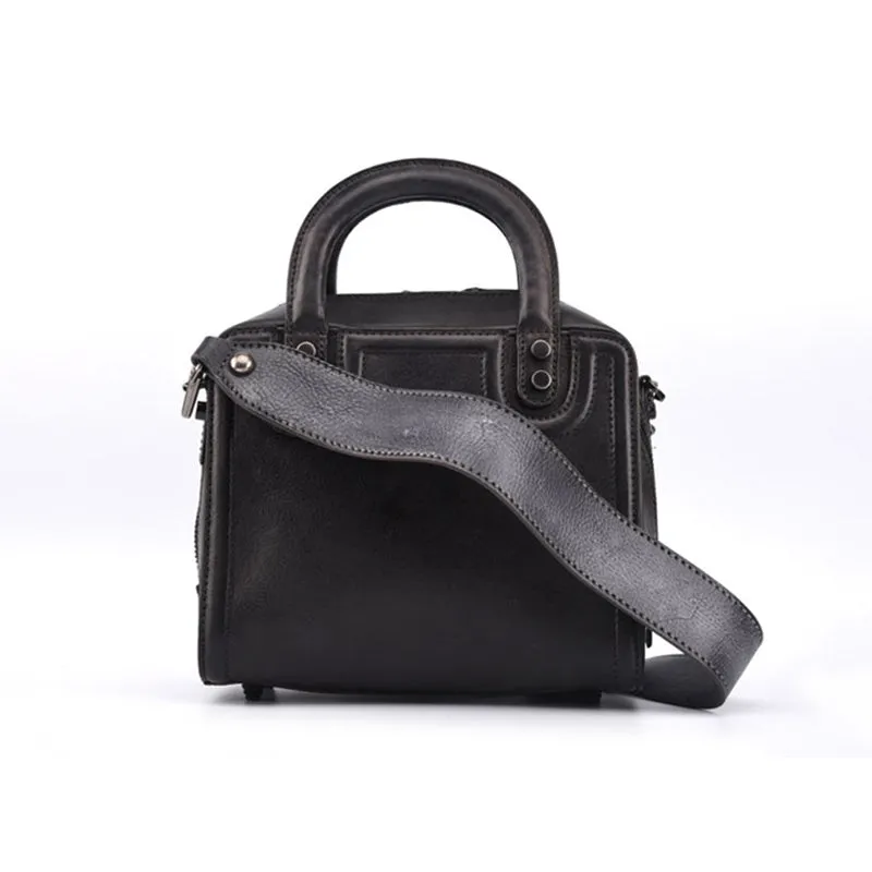 Leather Women Cube Bag Leather Handbags Crossbody Bags for Women