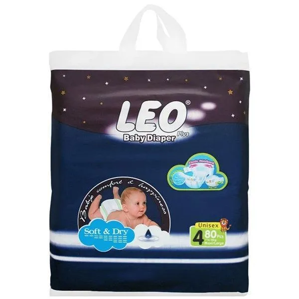 LEO BABY DIAPER MEGA PACK LARGE 80PCS