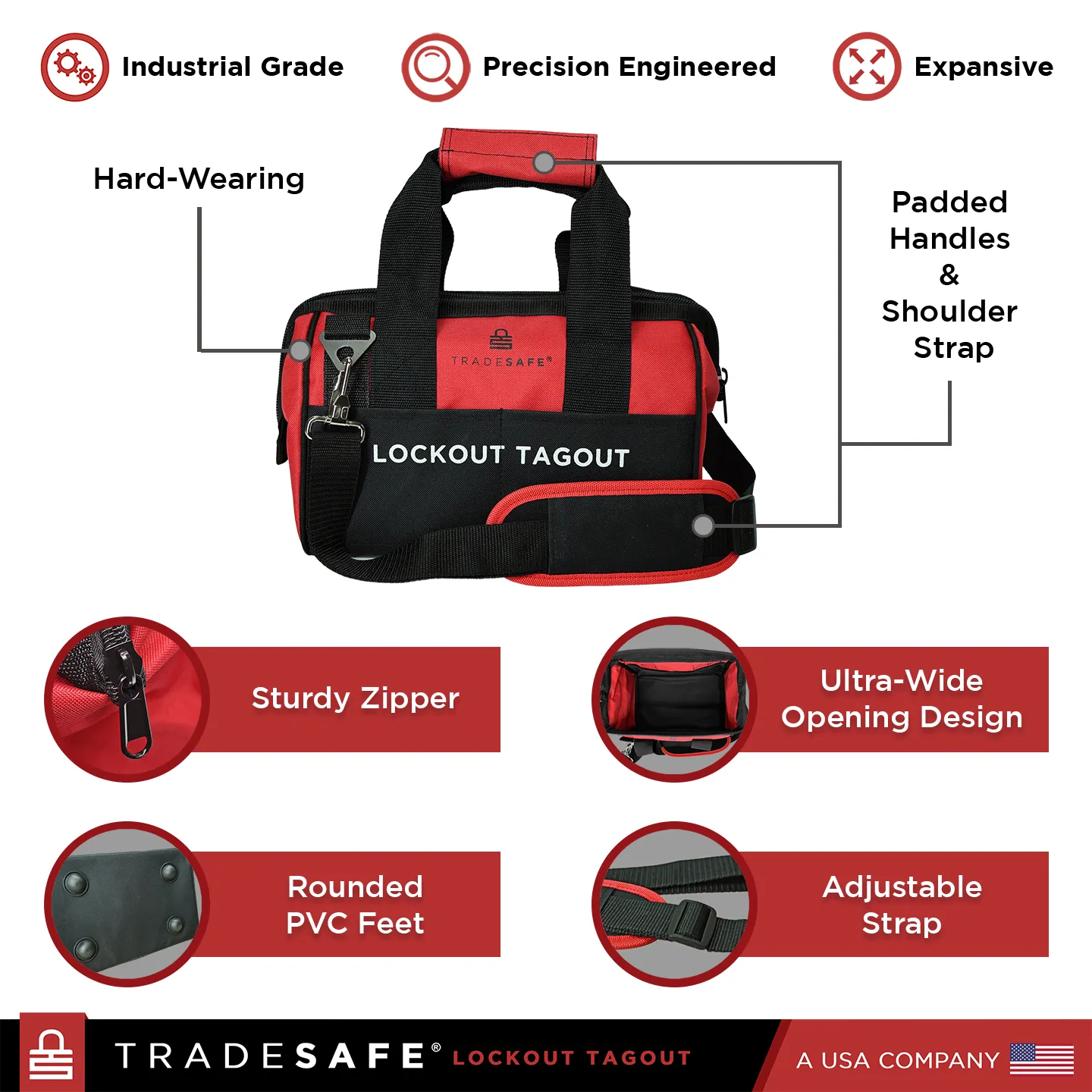 Lockout Tagout Bag, 12-1/2” x 8” x 9-3/4”