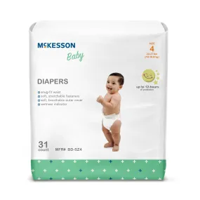 McKesson Baby Diaper, Size 4, 22 to 37 lbs