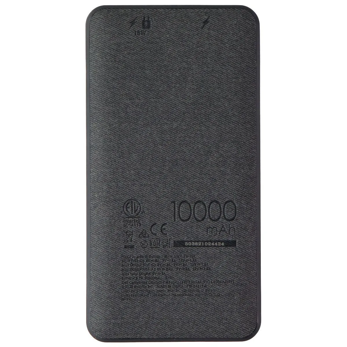 Mophie 10,000mAh Powerstation Portable Battery with USB-C Power - Black