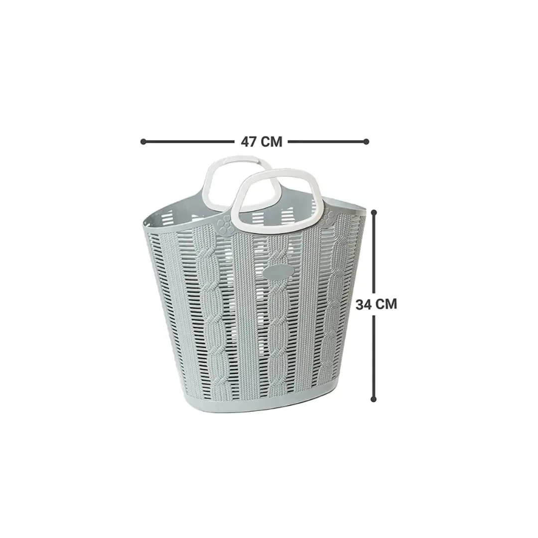 Nayasa Washable And Reusable Grey Shopping Basket/Bag