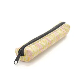 Nishijin-ori Pencil Case - Marrying Mice in the Cut-paper Appearance / White Clay - ,  Made in Kyoto, Japan,  Japanese traditional craft pen case