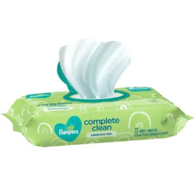 Pampers Baby Wipes Complete Clean Unscented Pop-Top 72 Count