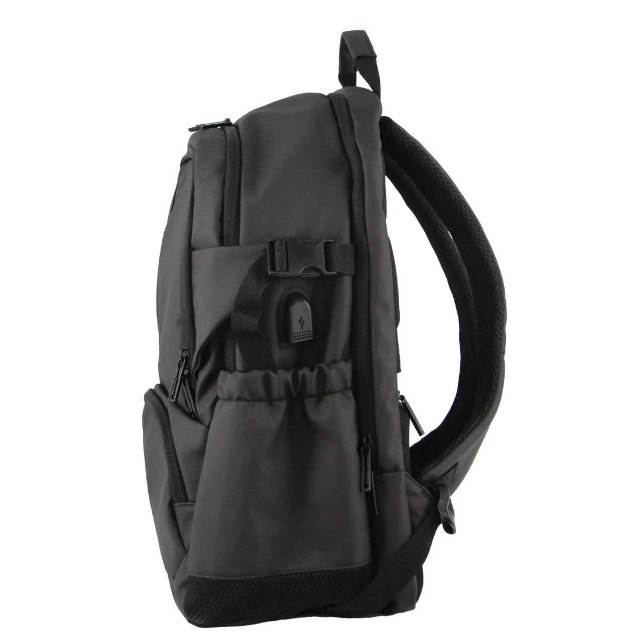 Pierre Cardin - PC3622 15in Laptop backpack w USB port - Black