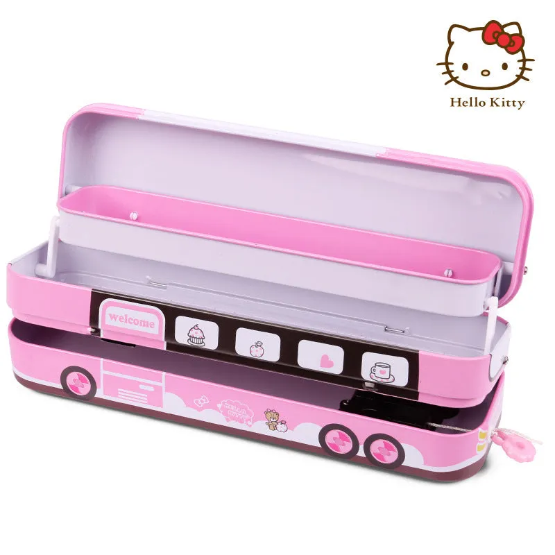 Pink Kitty Car Pencil Case