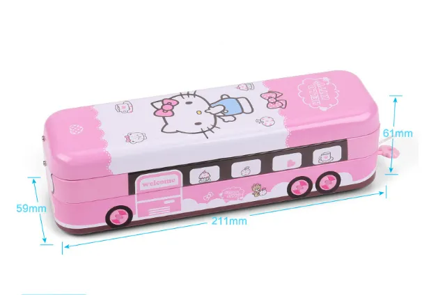 Pink Kitty Car Pencil Case