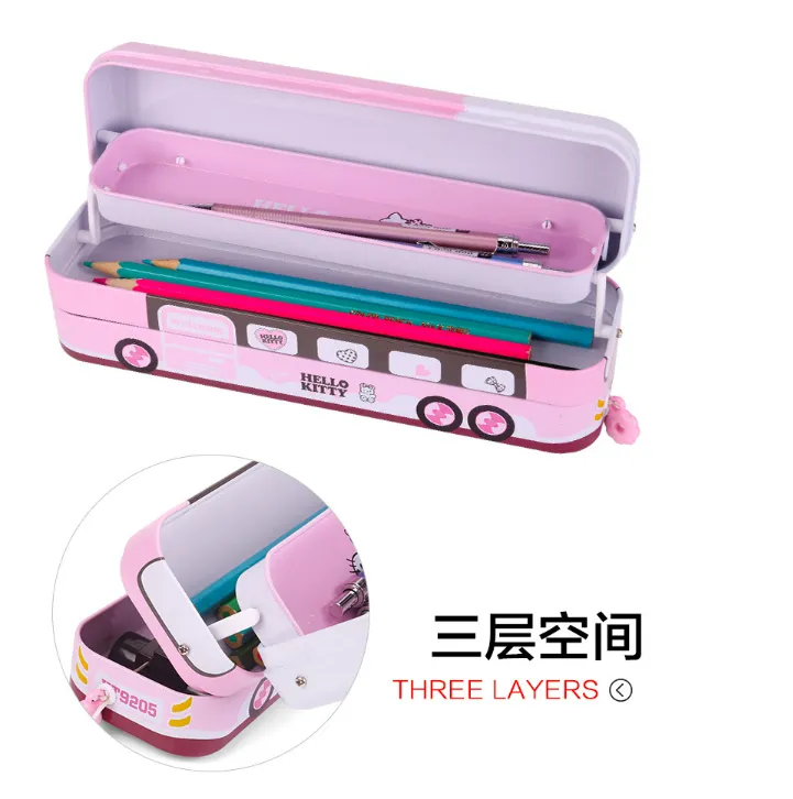 Pink Kitty Car Pencil Case