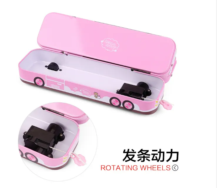 Pink Kitty Car Pencil Case