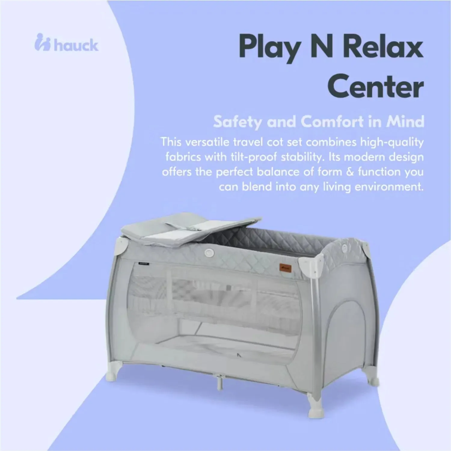 Play N Relax Center - Quilted Grey