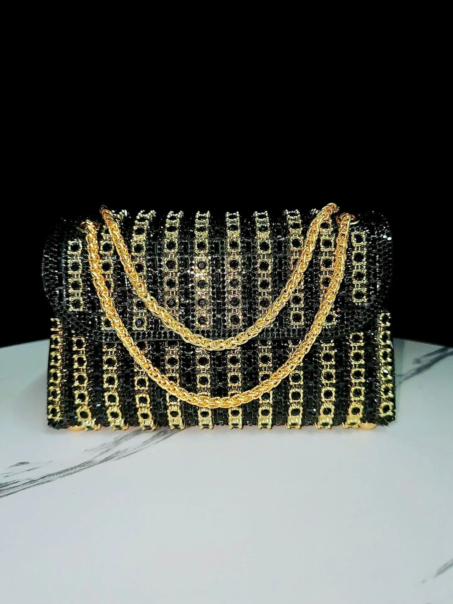 Pre Order:  Diamond Inlaid Chain Crossbody Bag