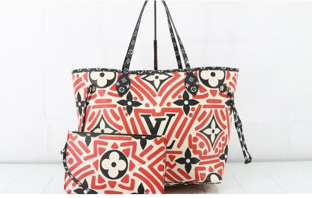 Pre-Owned Louis Vuitton Neverfull MM Monogram Crafty Canvas Tote