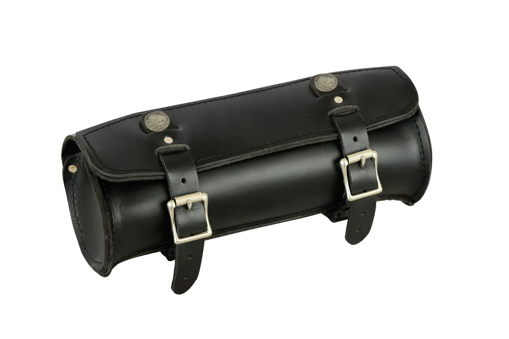 Premium Large Leather Round Tool Bag By Daniel Smart