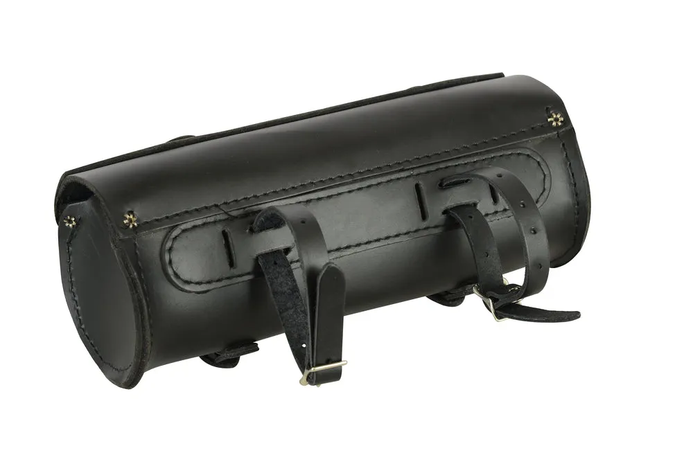 Premium Large Leather Round Tool Bag By Daniel Smart