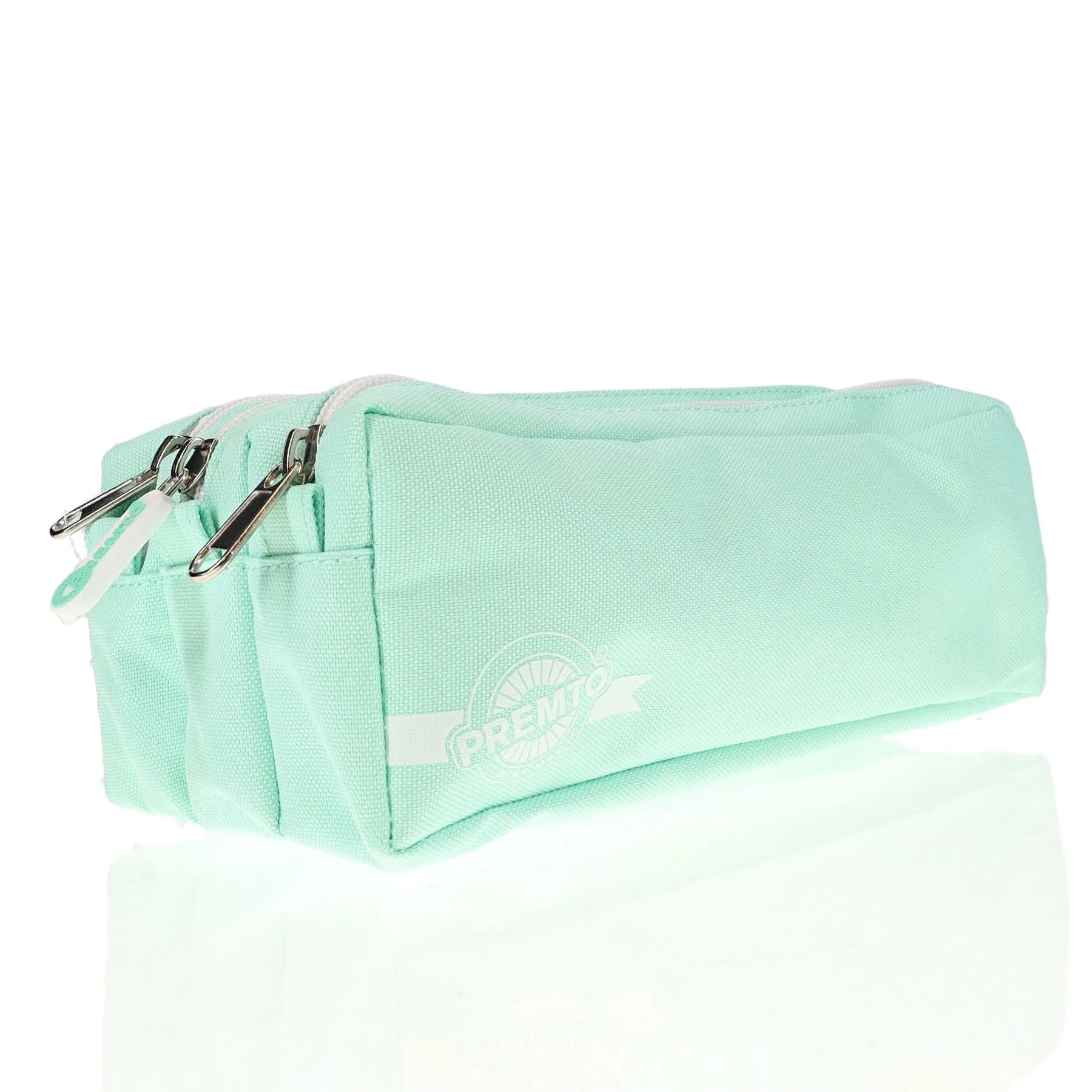 Premto - Pencil Case - 3 Pocket - Pastel - Mint Magic