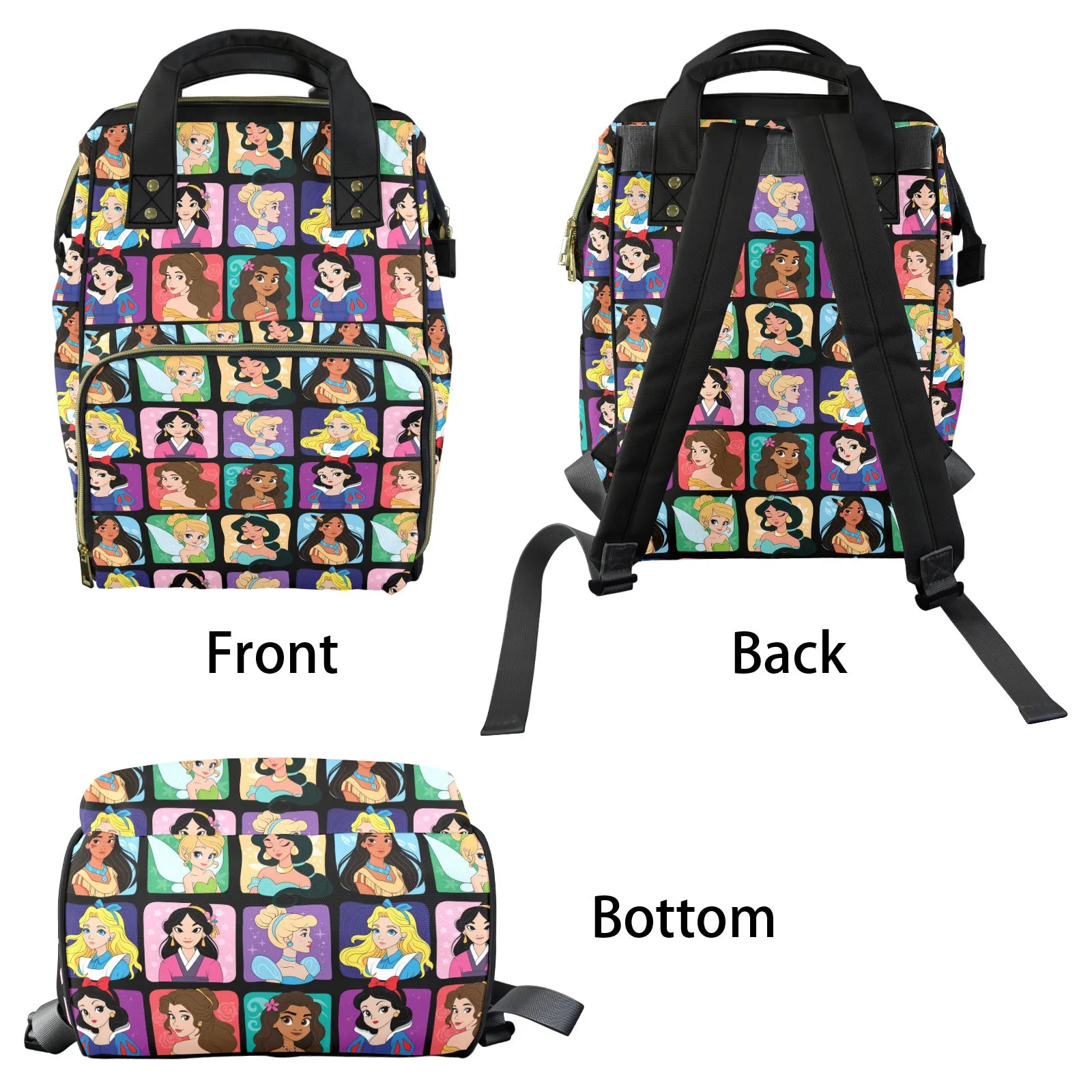 Princess Portraits Multi-Function Diaper Bag