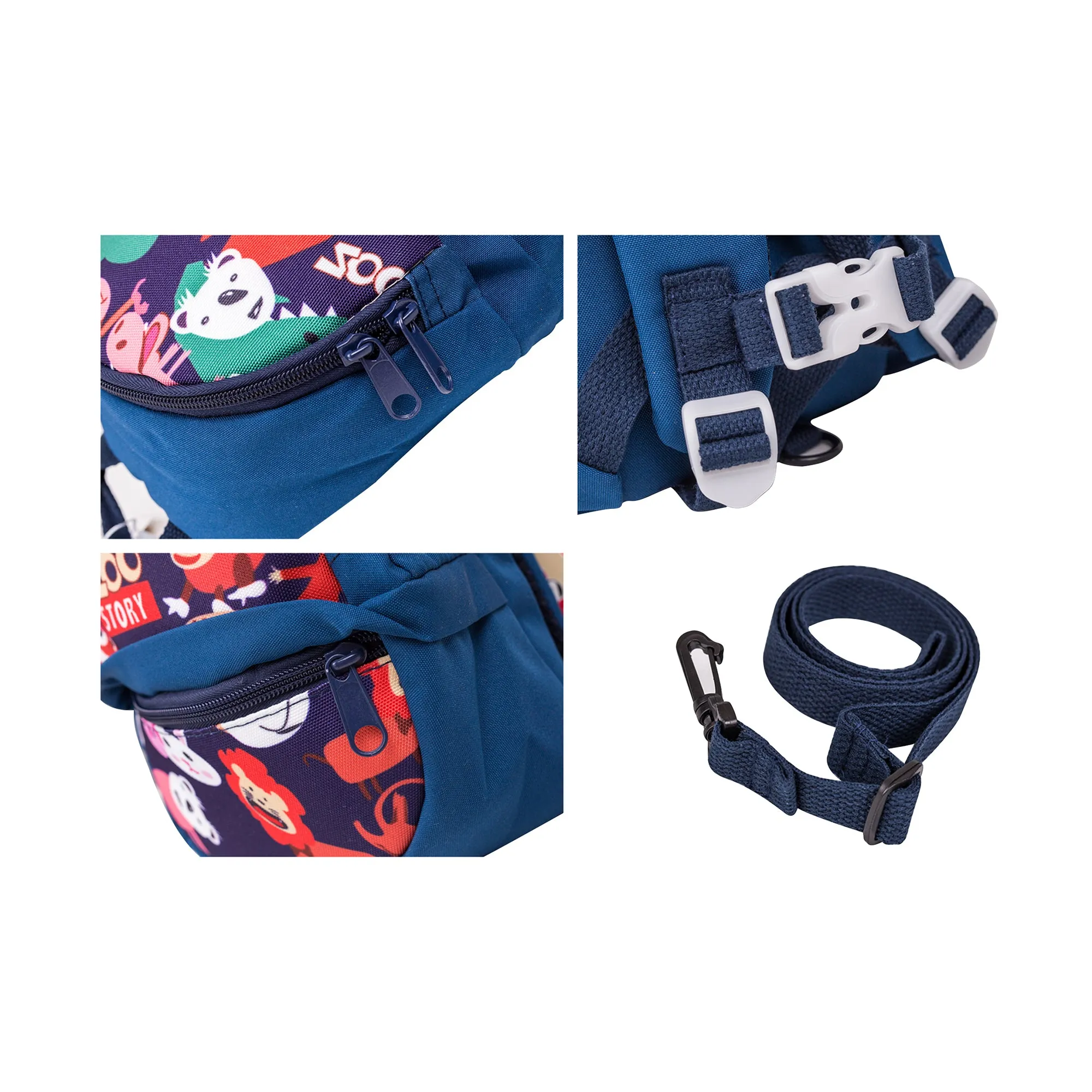 Printed Zoo Backpack - Blue