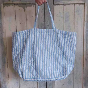 Quilted Bag - Blue Stripe