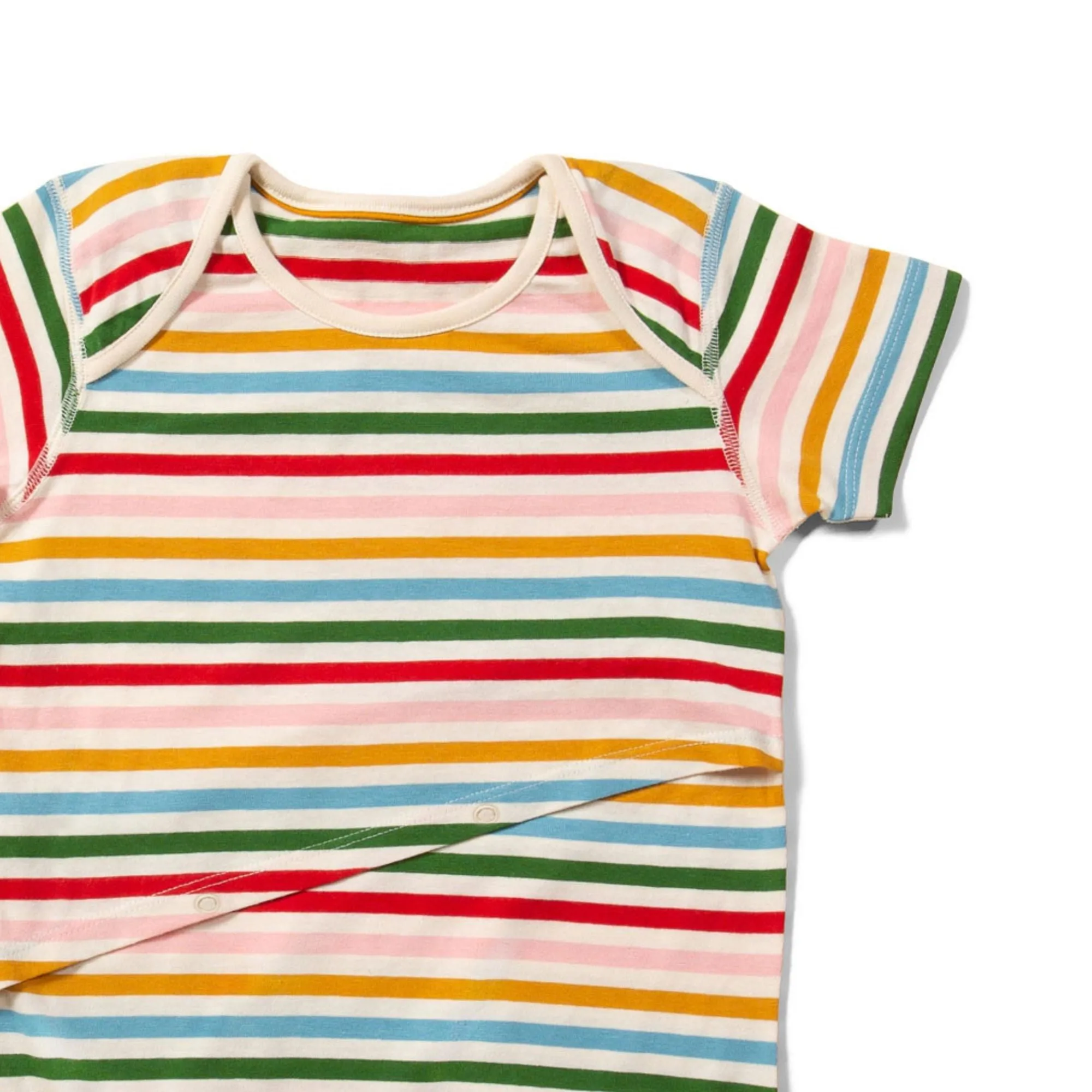 Rainbow Striped Easy Feeding Adaptive Onesie