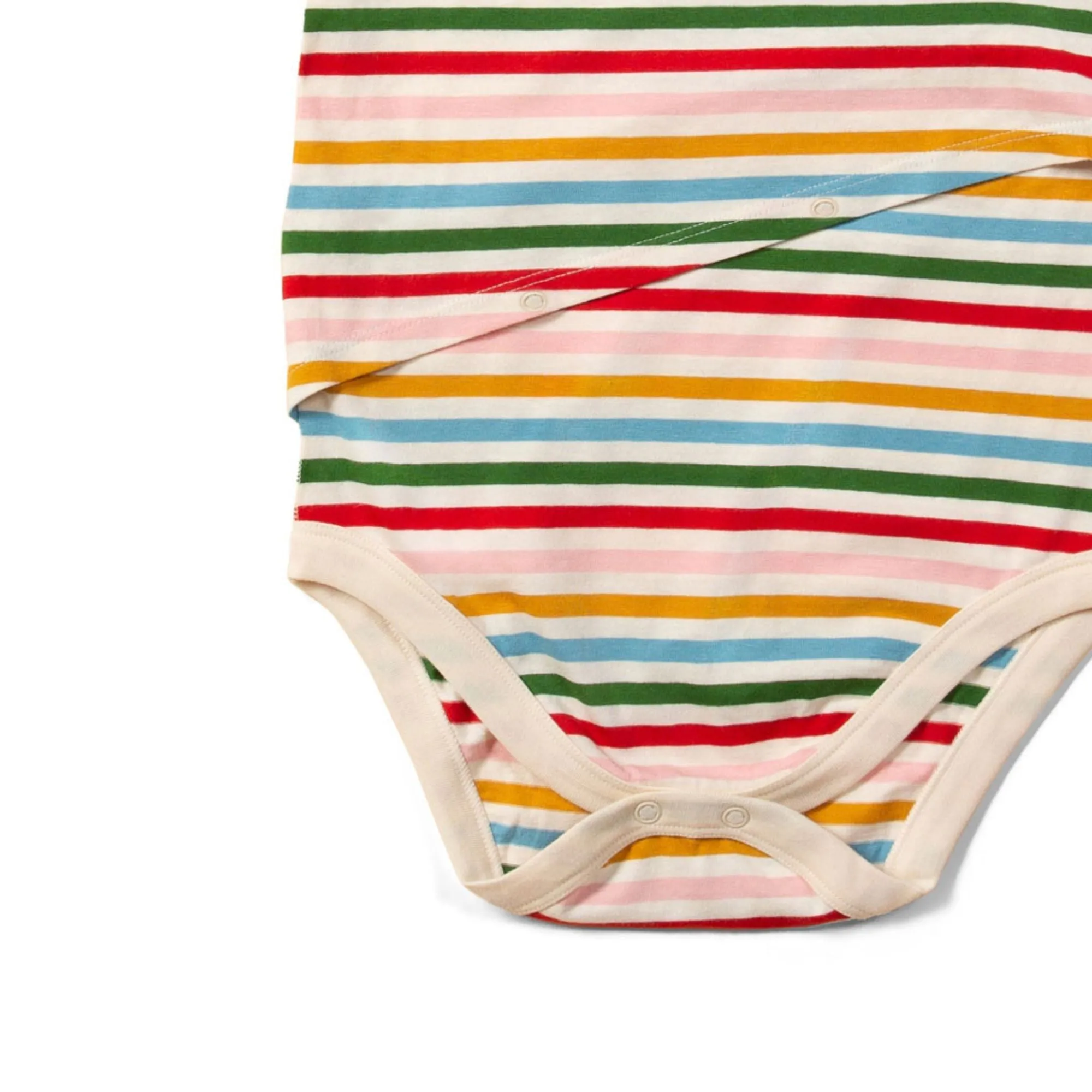 Rainbow Striped Easy Feeding Adaptive Onesie