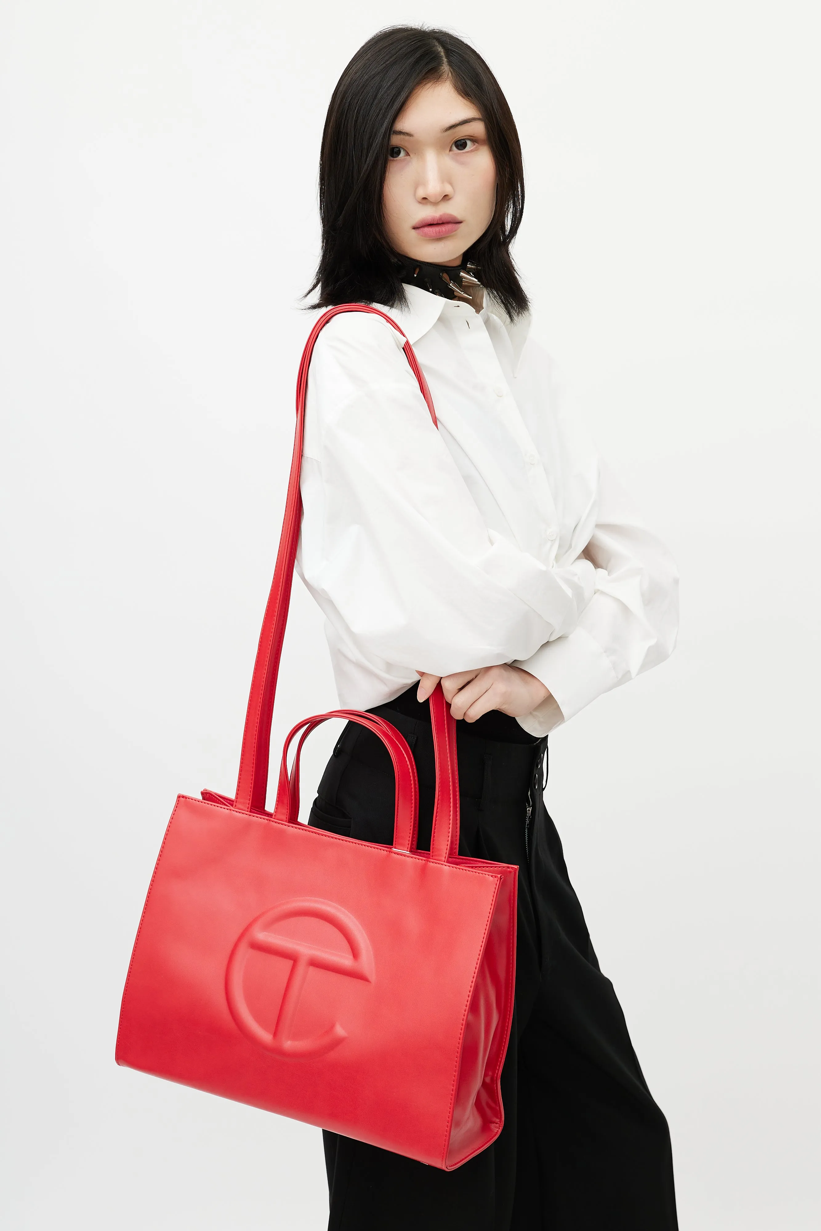 Red Medium Shopping Bag