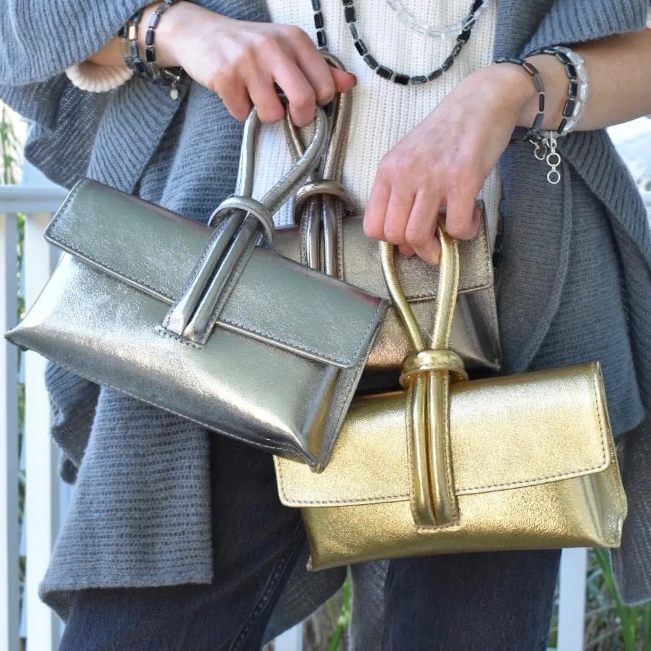 Red Modern Leather Clutch & Crossbody