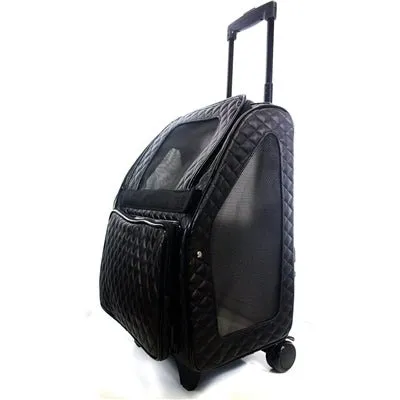 RIO Rolling Dog Carrier- Quilted Luxe Black