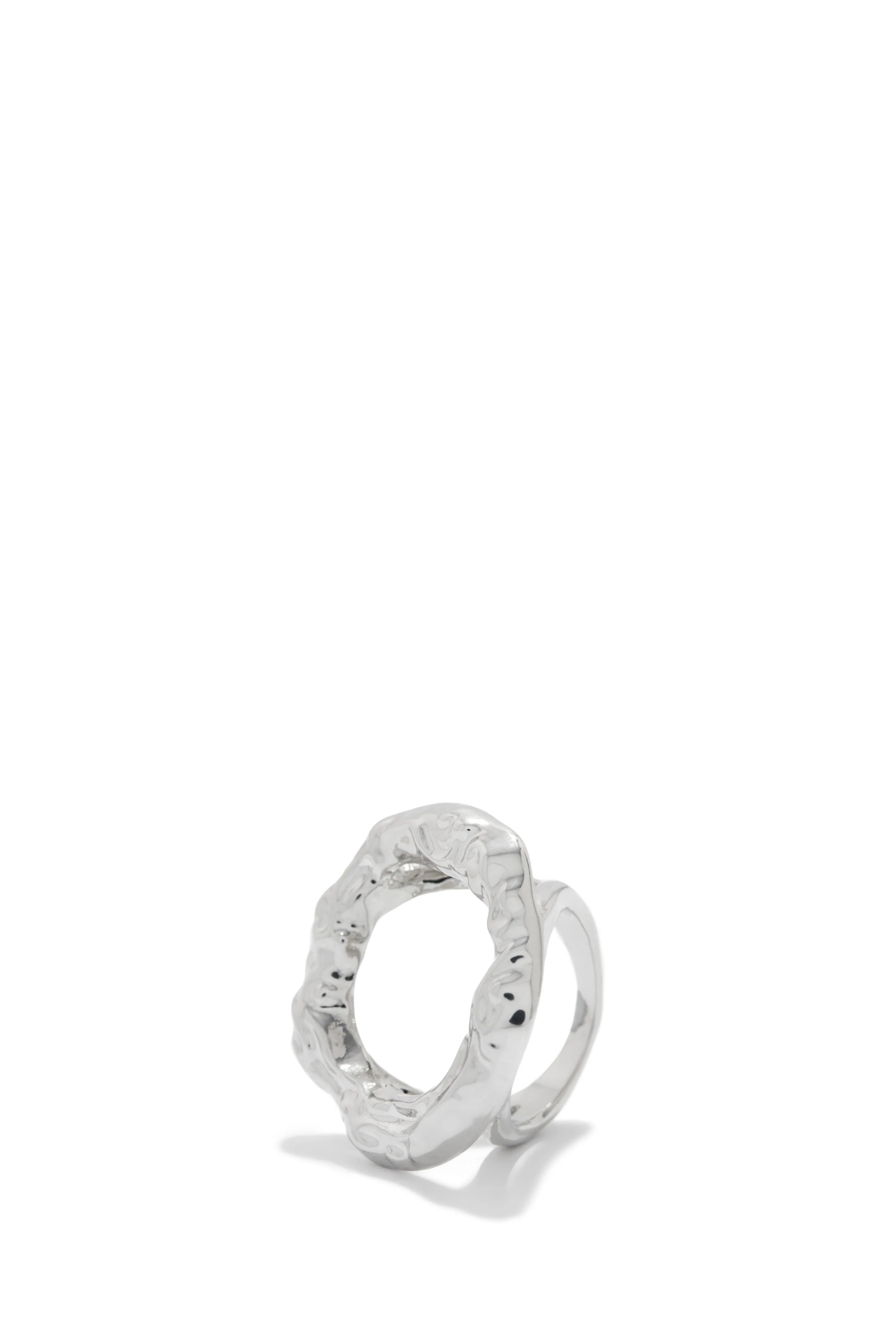 Roxana Textured Ring - Silver