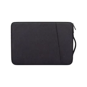 Sleek And Stylish Slant Zipper Designed Laptop Sleeve-Black