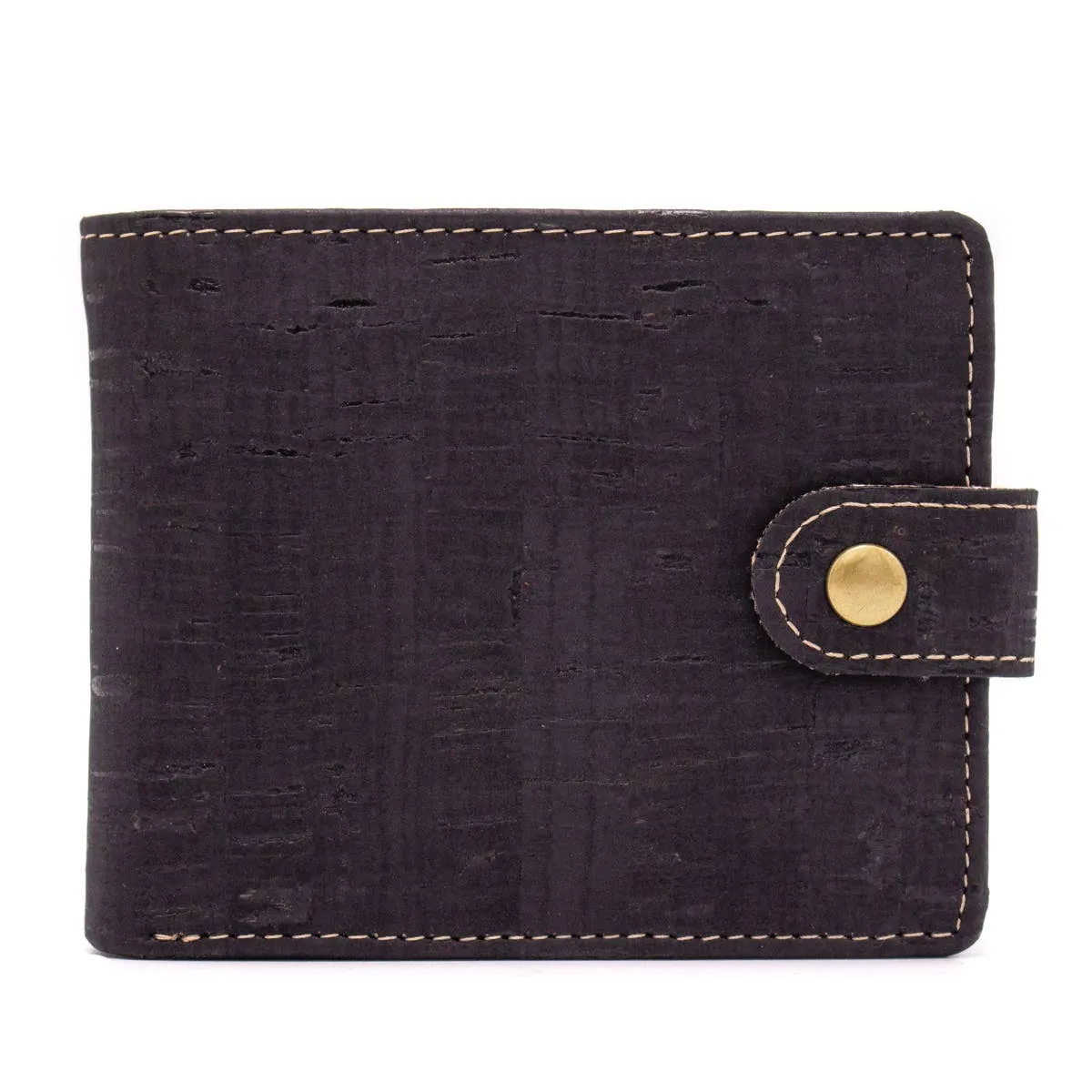 Sleek Bifold Cork Wallet with Snap Button BAG-2002C/E