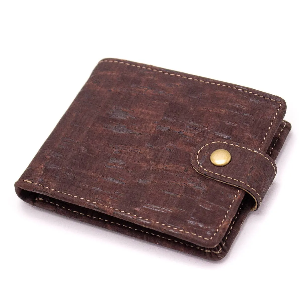 Sleek Bifold Cork Wallet with Snap Button BAG-2002C/E