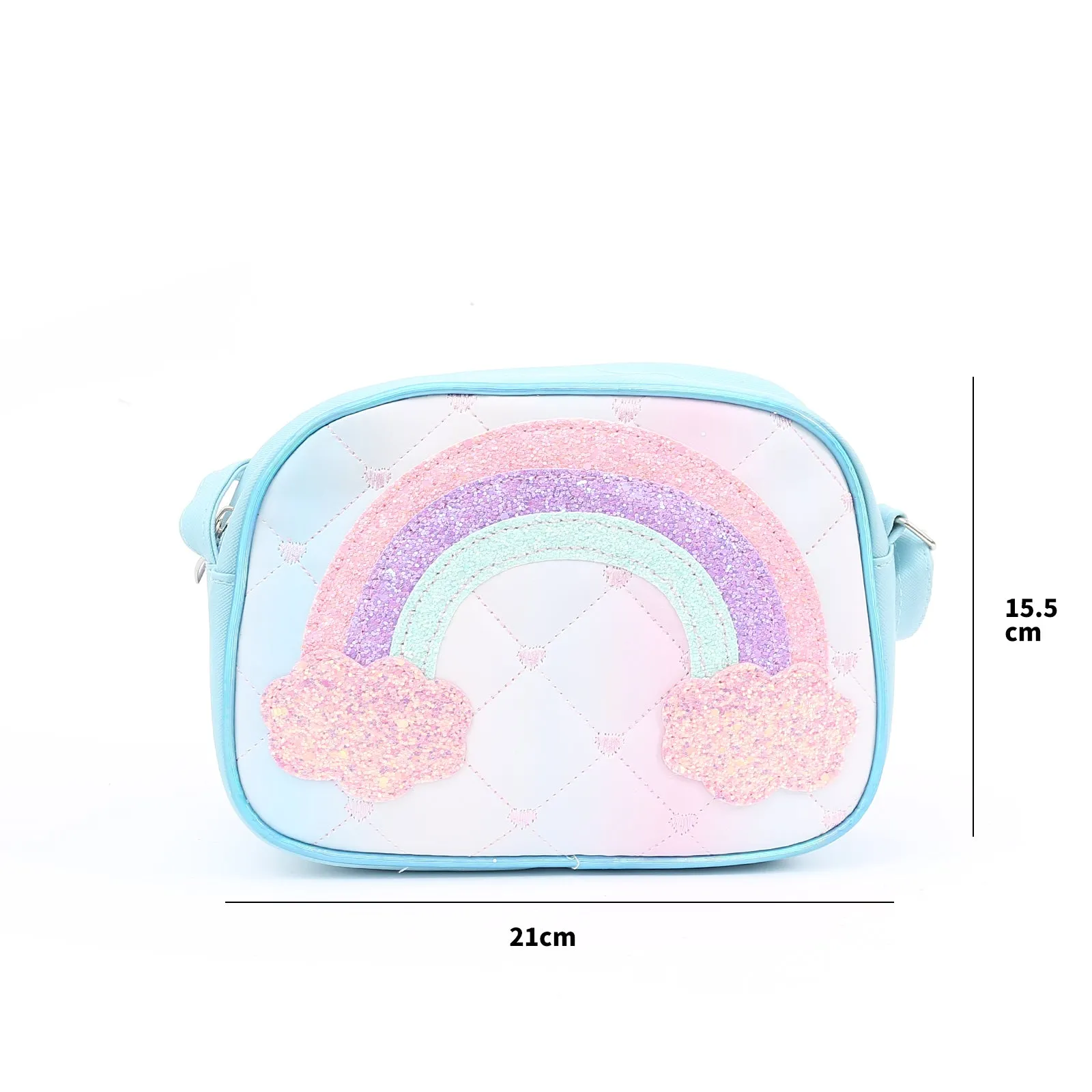 Stylish Glittery Rainbow Side Sling Bag