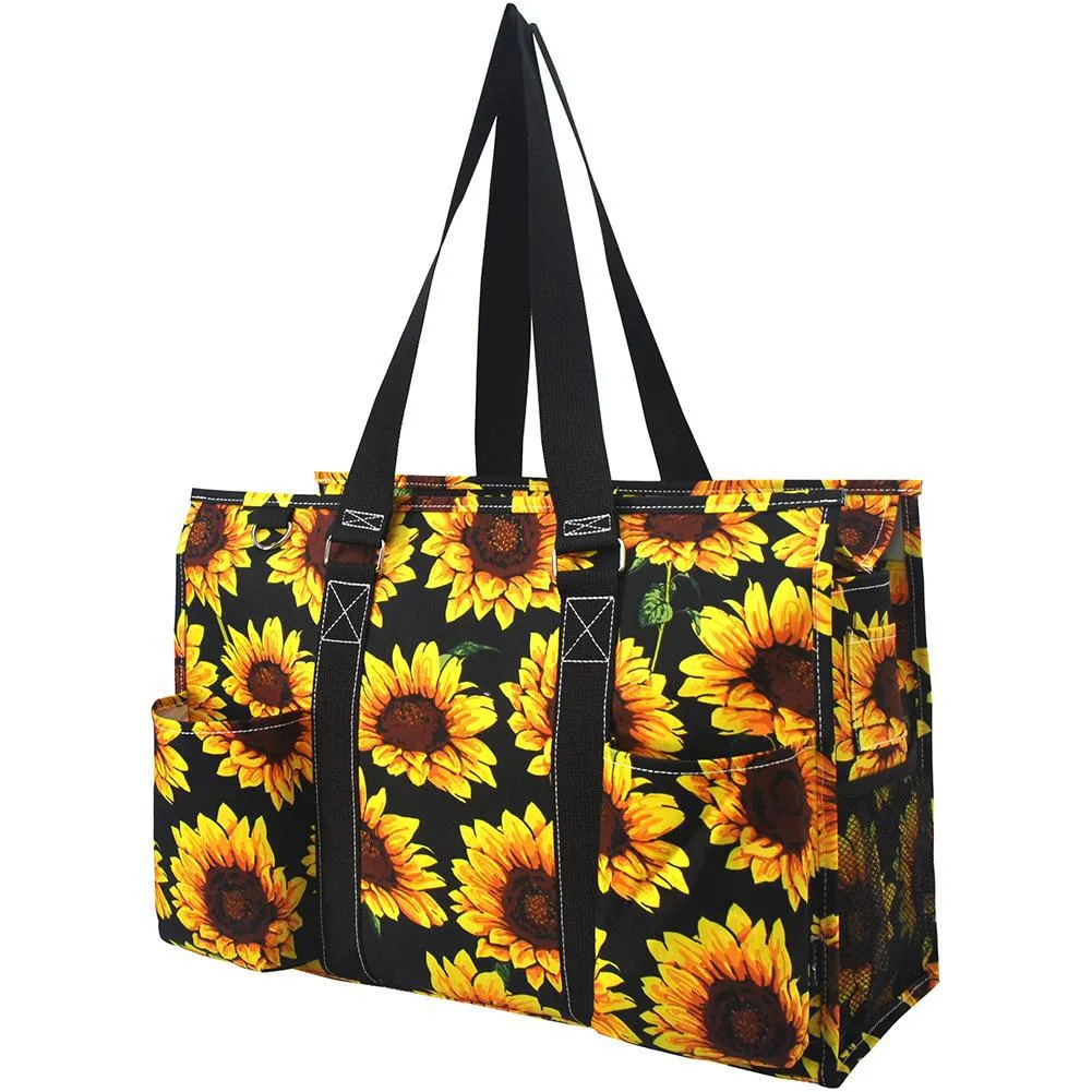 Sunflower NGIL Zippered Caddy Large Organizer Tote Bag