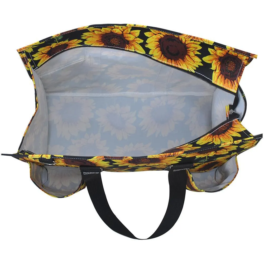 Sunflower NGIL Zippered Caddy Large Organizer Tote Bag