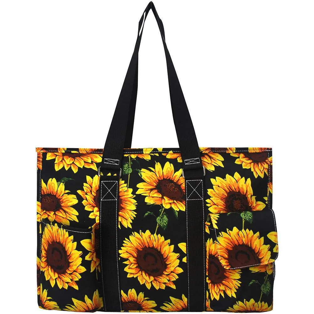 Sunflower NGIL Zippered Caddy Large Organizer Tote Bag