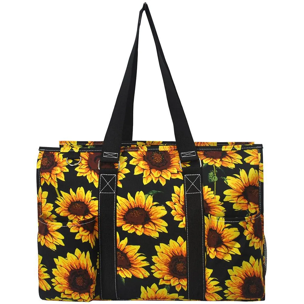 Sunflower NGIL Zippered Caddy Large Organizer Tote Bag