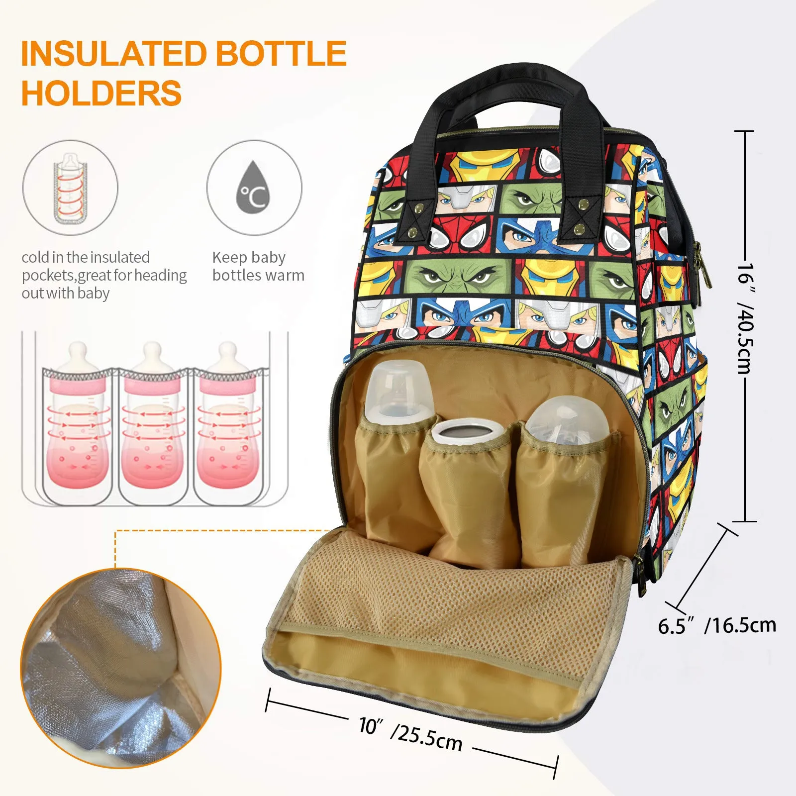 Super Hero Eyes Multi-Function Diaper Bag