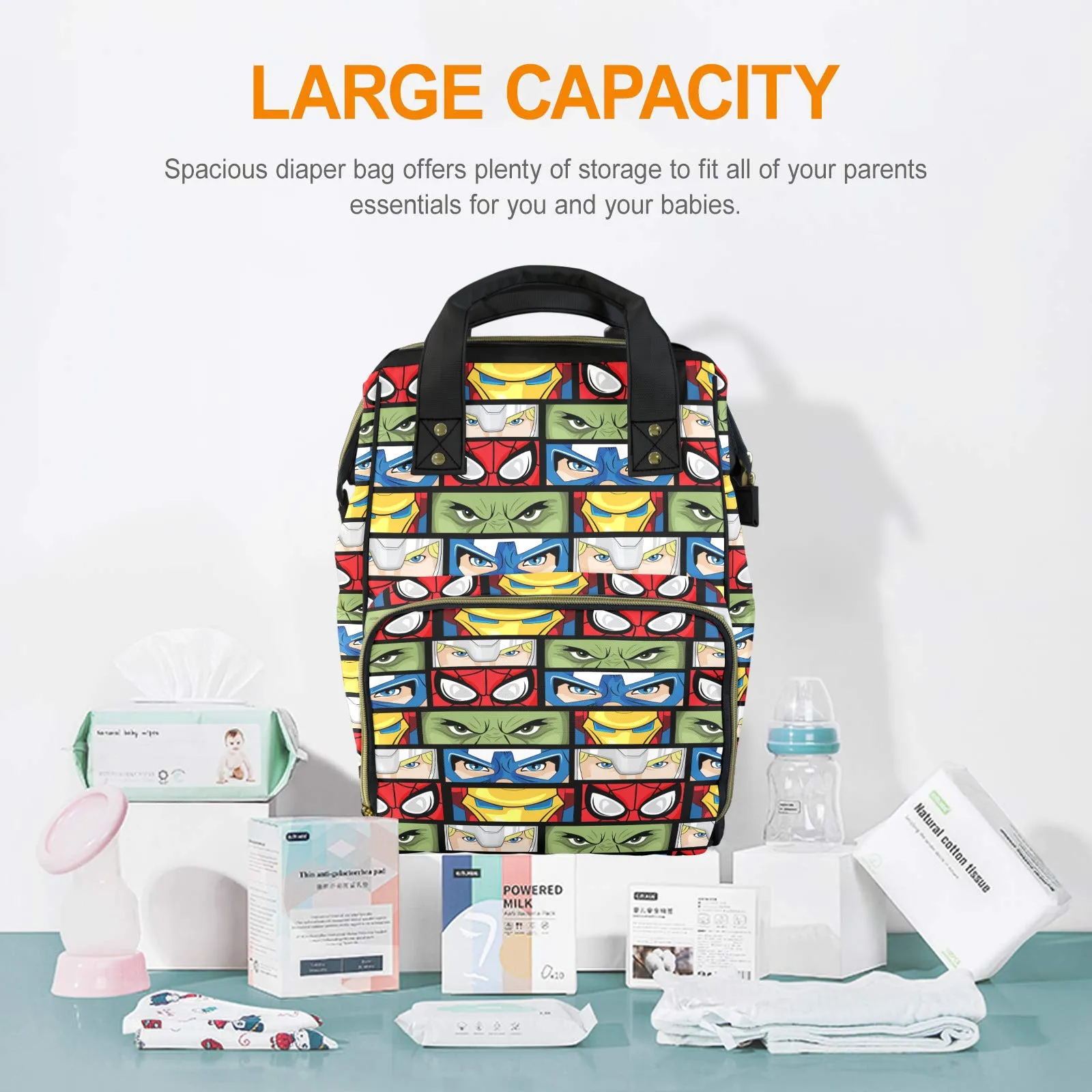 Super Hero Eyes Multi-Function Diaper Bag